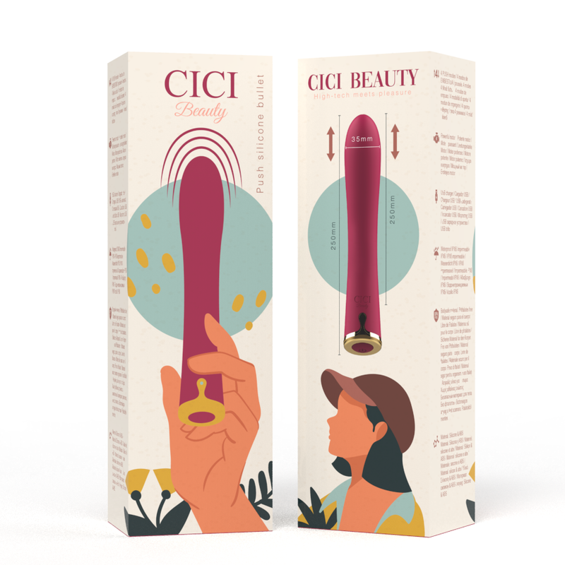 Cici Beauty-Mini Bulletin aus Silikon Premium-3 Geschwindigkeiten, Wiederaufladbar · Vibratoren (Bild 4)