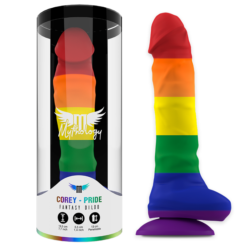 Mythology-Corey Pride Dildo aus Silikon mit Saugnapf