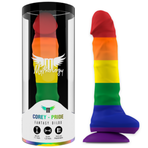Mythology-Corey Pride Dildo in Silikon mit Saugnapf · Strap-on & Harness (Bild 8)