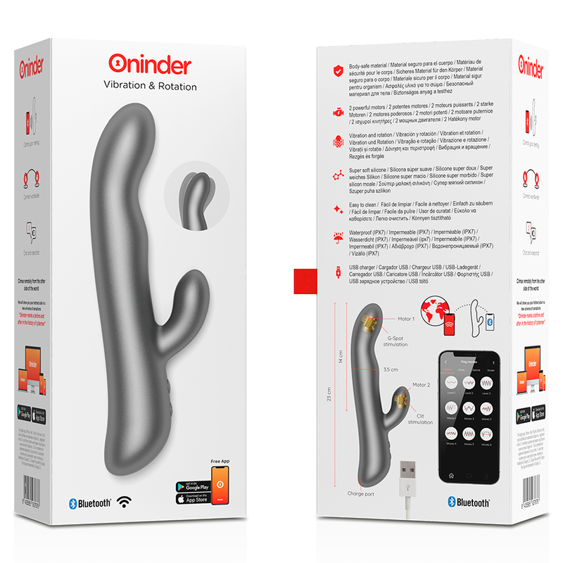 Oninder-Oslo Vibrator Kaninchen mit Rotation und Anwendung · Vibratoren (Bild 4)