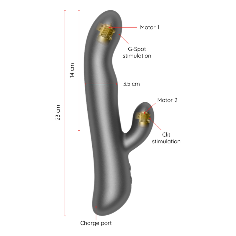 Oninder-Oslo Vibrator Kaninchen mit Rotation und Anwendung · Vibratoren (Bild 5)