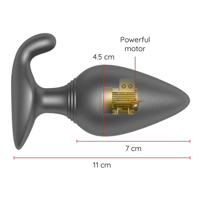 Oninder-Rio Analplug Vibrant Schwarz – Kostenlose Anwendung-Silikon · Vibratoren (Bild 5)