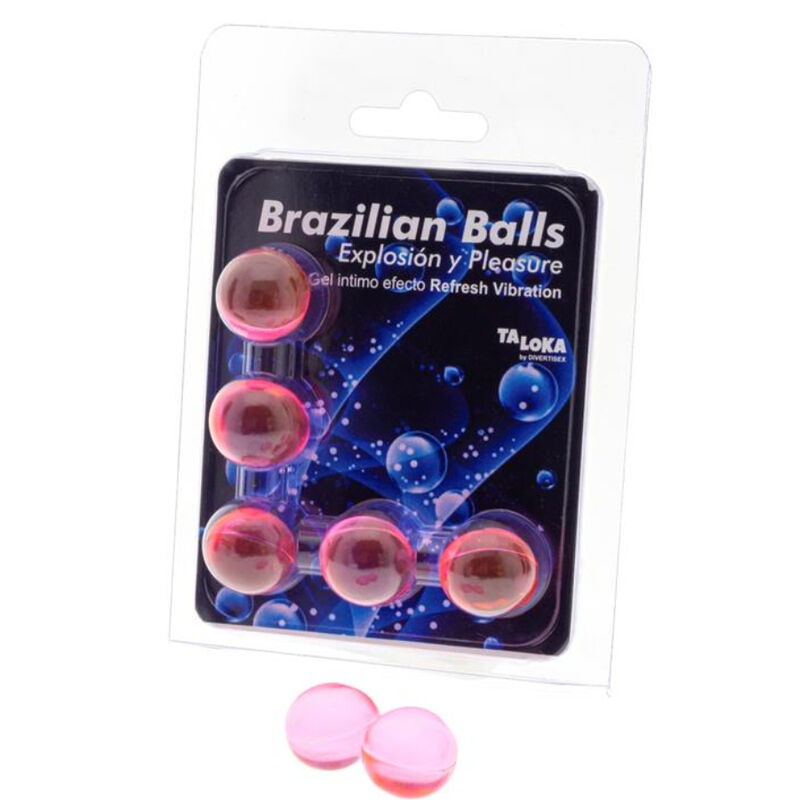 Taloka-5 brasilianische Bälle mit spannenden Gel, vibrierende Wirkung · Gleitgel (Bild 2)