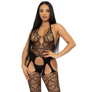 Leg Avenue-Bodystocking aus Netz mit Trägern
