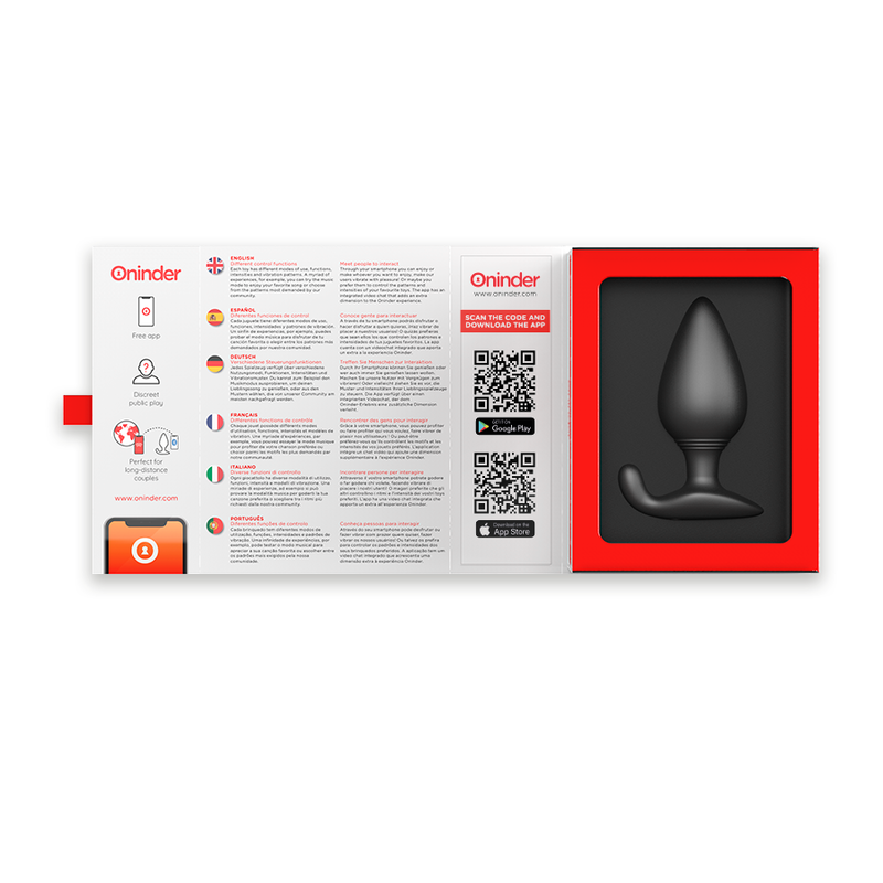 Oninder-Rio Analplug Vibrant Schwarz – Kostenlose Anwendung-Silikon · Vibratoren (Bild 6)