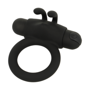 Black&silver-Agron Ring 2.O Vibrationsring Wiederaufladbar-Silikon · Sextoys