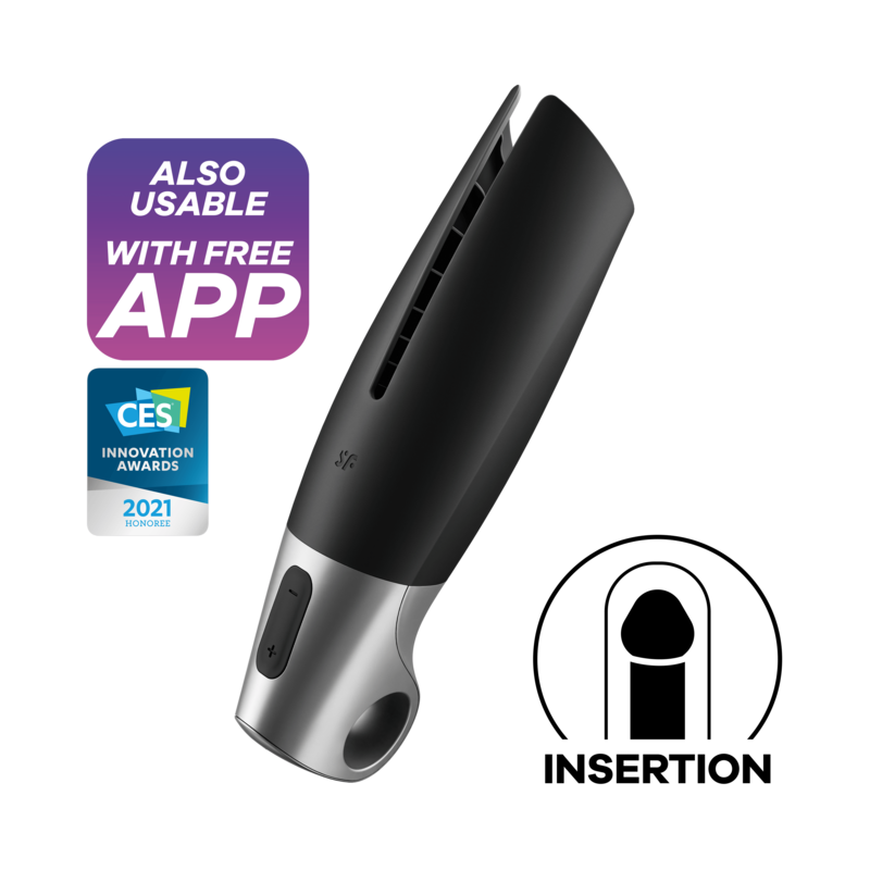 Satisfyer Men-Power Masturbator Schwarz-Wiederaufladbar, App, USB · Sextoys