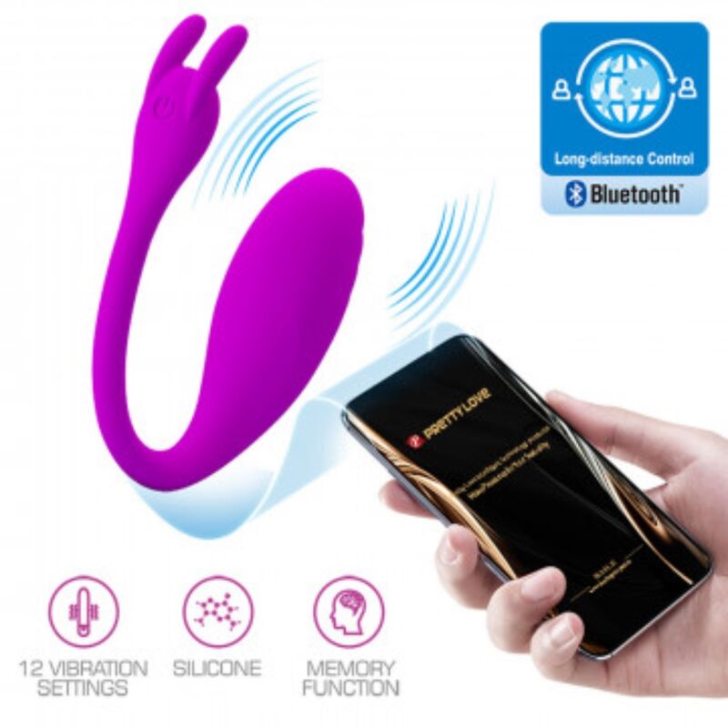 App Series-Catalina Massagegerät mit App-Steuerung Flieder-Silikon
