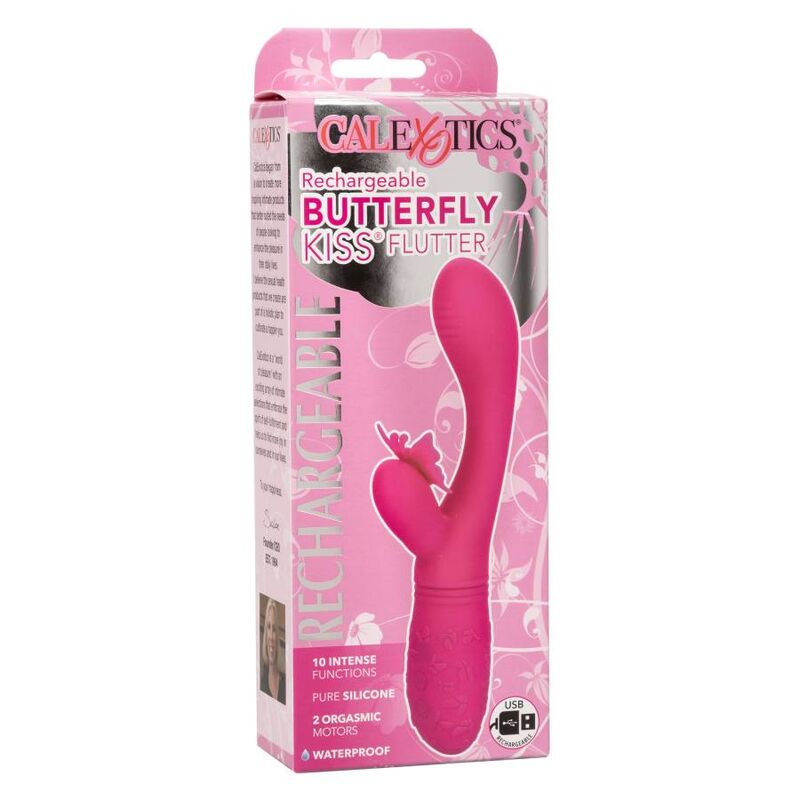 Calexotics-Butterfly Kiss Flutter Rosa-10 Geschwindigkeiten, Wiederaufladbar, USB · Vibratoren (Bild 6)