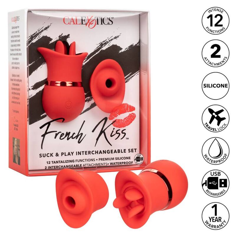 Calexotics-French Kiss Suck & Play Set-Silikon, 12 Geschwindigkeiten · Vibratoren (Bild 2)