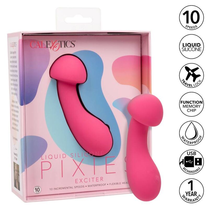 Calexotics-Pixies Exciter Rosa-Silikon, 10 Geschwindigkeiten, Wiederaufladbar · Vibratoren (Bild 10)