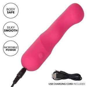 Calexotics-Pixies Curvy Rosa-Silikon, 10 Geschwindigkeiten, Wiederaufladbar, USB · Vibratoren (Bild 2)