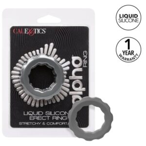 Calexotics-Alpha Ring Erect Grau-Silikon, Wasserdicht · Penisringe & -hüllen (Bild 2)