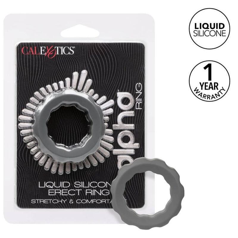 Calexotics-Alpha Ring Erect Grau-Silikon, Wasserdicht · Penisringe & -hüllen (Bild 2)