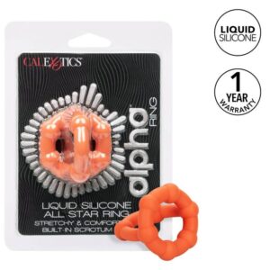 Calexotics-Alpha All Star Ring orange-Silikon, Wasserdicht · Penisringe & -hüllen (Bild 2)