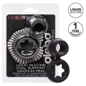 Calexotics-Alpha Dual Magnum Ring Schwarz-Silikon, Wasserdicht · Penisringe & -hüllen (Bild 2)