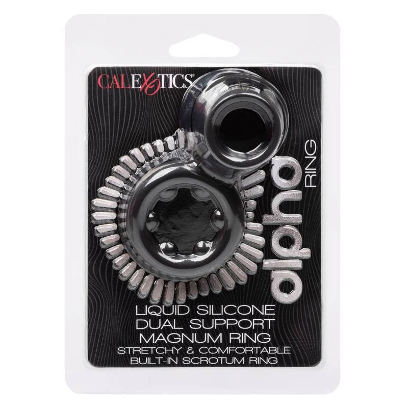 Calexotics-Alpha Dual Magnum Ring Schwarz-Silikon, Wasserdicht · Penisringe & -hüllen (Bild 8)