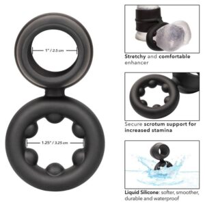 Calexotics-Alpha Dual Magnum Ring Schwarz-Silikon, Wasserdicht · Penisringe & -hüllen (Bild 5)