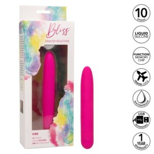 Calexotics-Bliss Vibe Pink Vibrator in Silikon Liquido, Usb · Vibratoren (Bild 9)