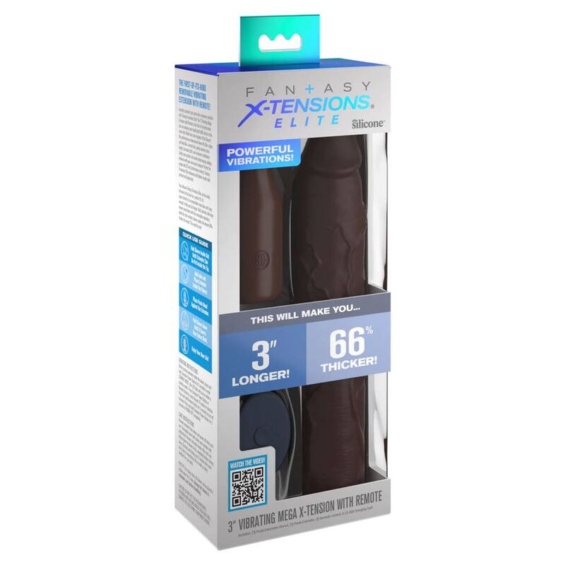 Fantasy X-tensions-Abnehmbare vibrierende Penishülle 22,86 cm + Plug 7,62