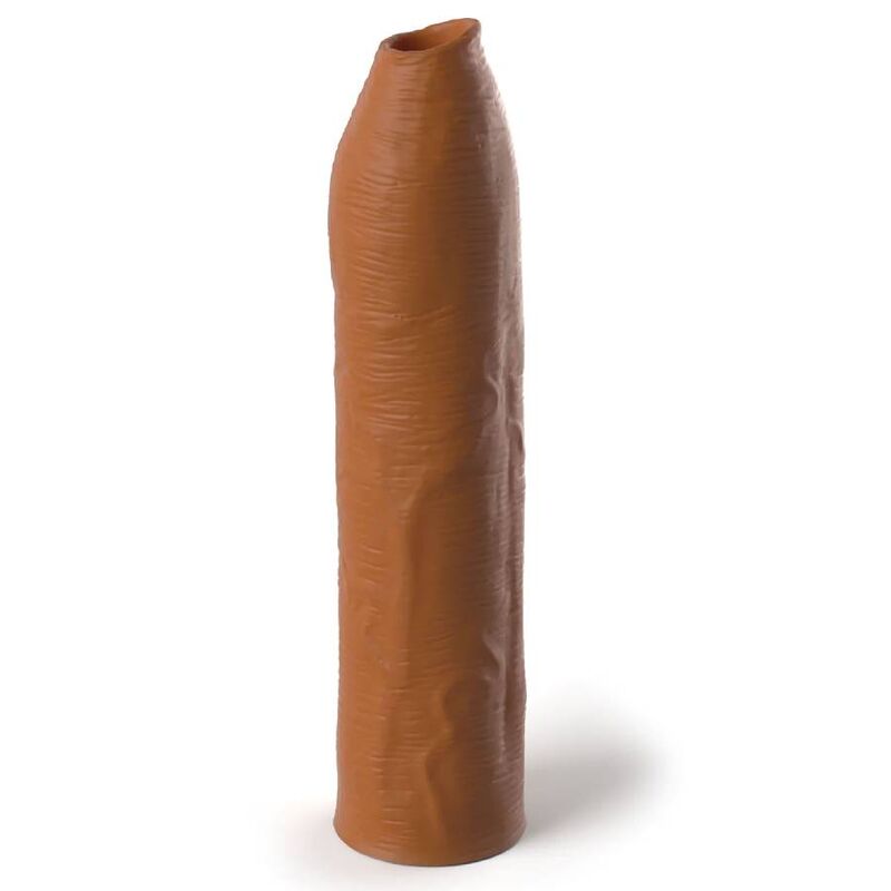 Fantasy X-Spannung-Extension Hülle Uncut 17,78 cm Caramel-Silikon · Penisringe & -hüllen