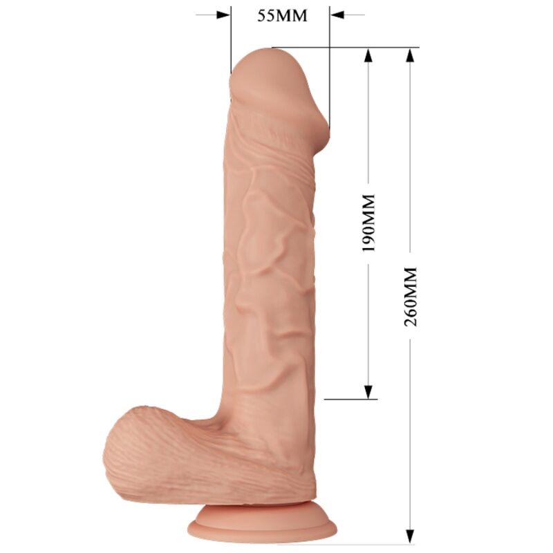 Baile-Beautiful Encounter Berqrisi Vibrator 26 cm Natural-TPR · Vibratoren (Bild 7)