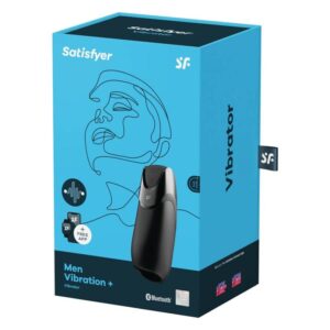 Satisfyer Men-Vibration+ Schwarz-Silikon, Wiederaufladbar, App, USB · Vibratoren (Bild 2)