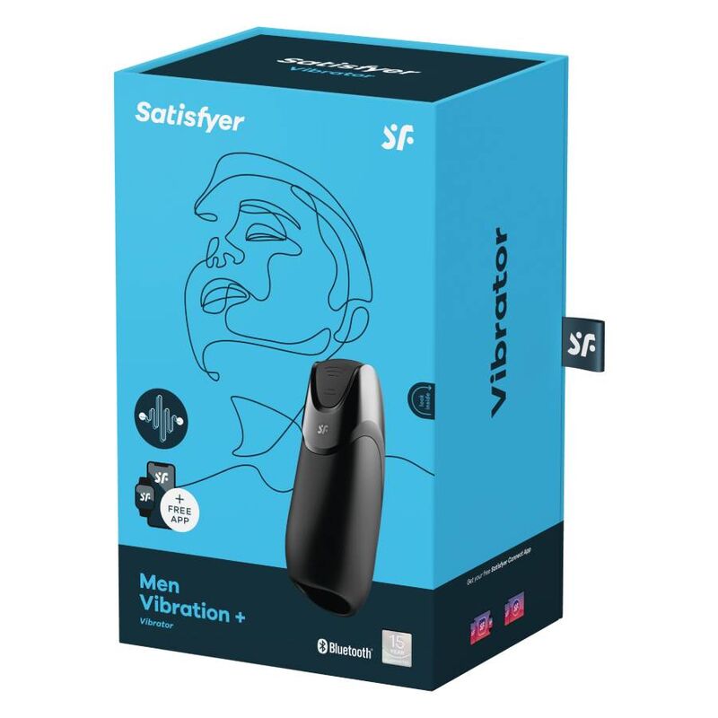 Satisfyer Men-Vibration+ Schwarz-Silikon, Wiederaufladbar, App, USB · Vibratoren (Bild 2)