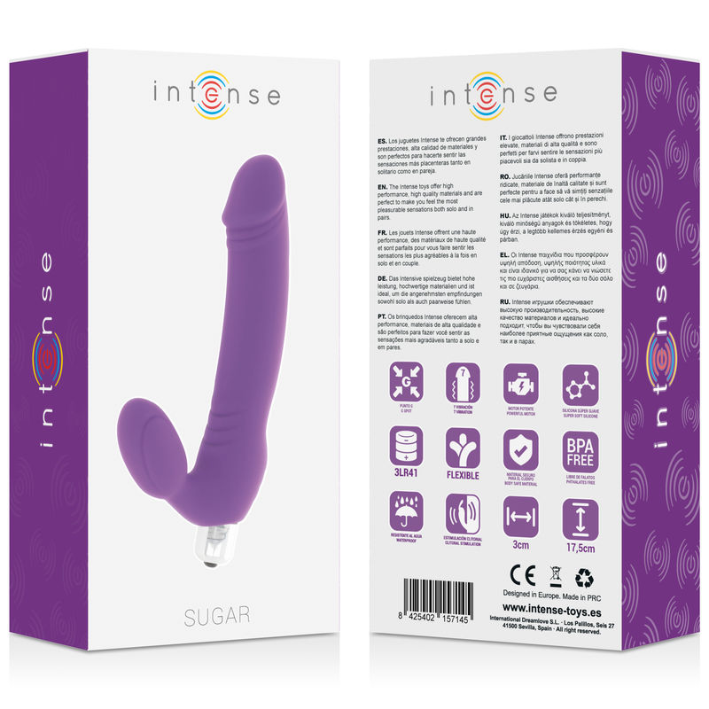 Intense High Tech-Zucker 7 Geschwindigkeit Silikon Flieder-7 Geschwindigkeiten, Wasserdicht · Vibratoren (Bild 4)