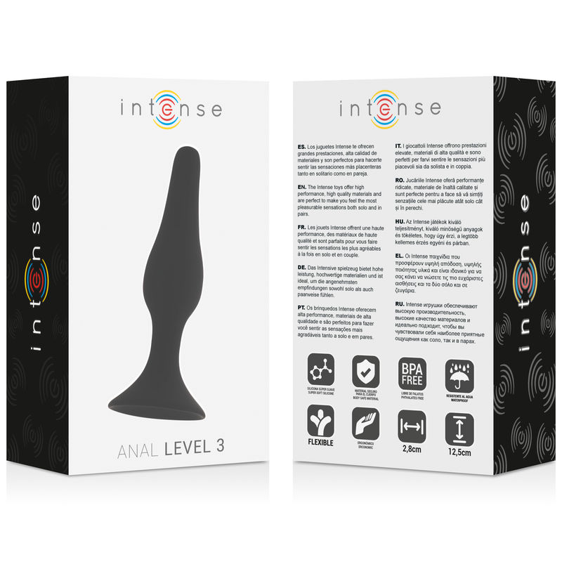 Intense Anal Toys-Analniveau 3 12.5CM Schwarz-Silikon · Sextoys (Bild 4)