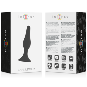 Intense Anal Toys-Anal Level 2 11.5CM Schwarz-Silikon, Wasserdicht · Sextoys (Bild 2)