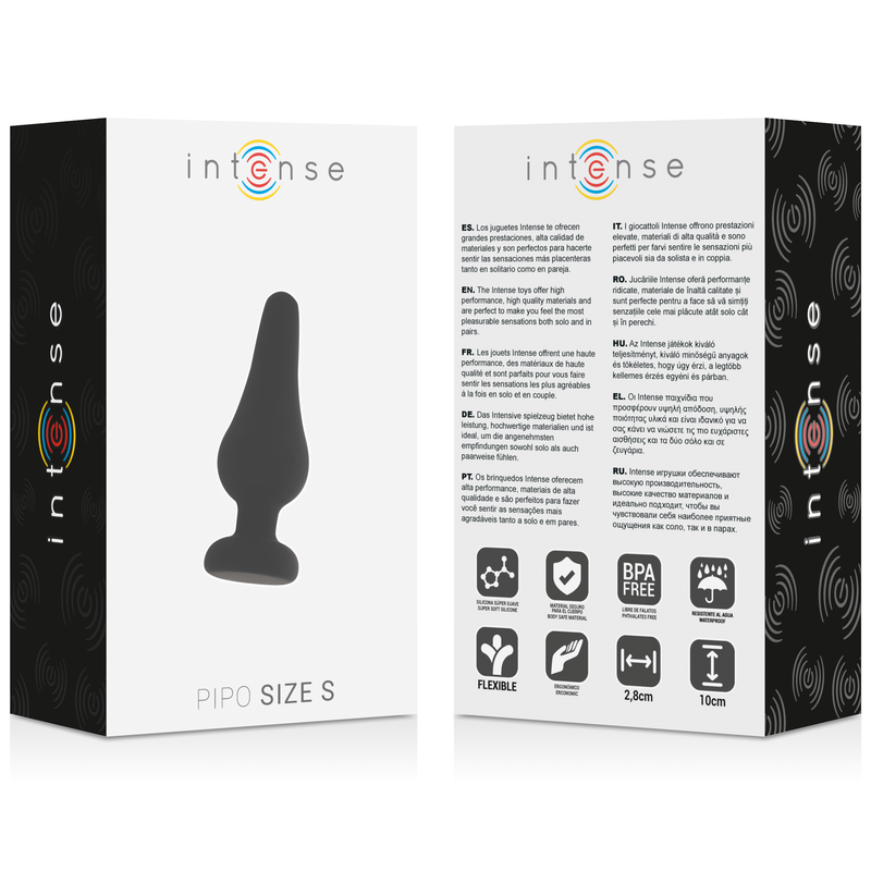 Intense Anal Toys-Analplug Pio S Schwarz Silikon 9.8 Cm · Sextoys (Bild 4)