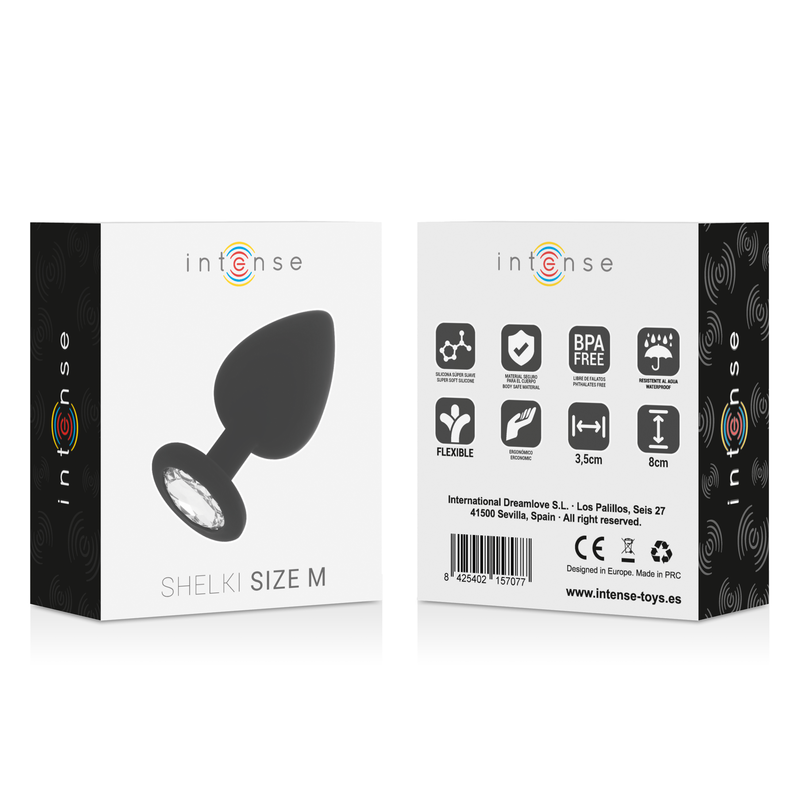 Intense Anal Toys-Shelki M Analplug Schwarz-Silikon, Wasserdicht · Sextoys (Bild 5)
