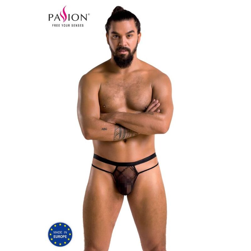 PASSION - 029 TANGA COLLIN NEGRO S/M Passion-029 Tanga Collin Schwarz · Herrenunterwäsche