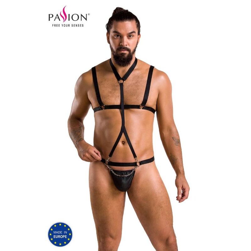 PASSION - 039 SET ANDREW NEGRO S/M Passion-039 Set Andrew Schwarz, Polyurethan · Herrenunterwäsche
