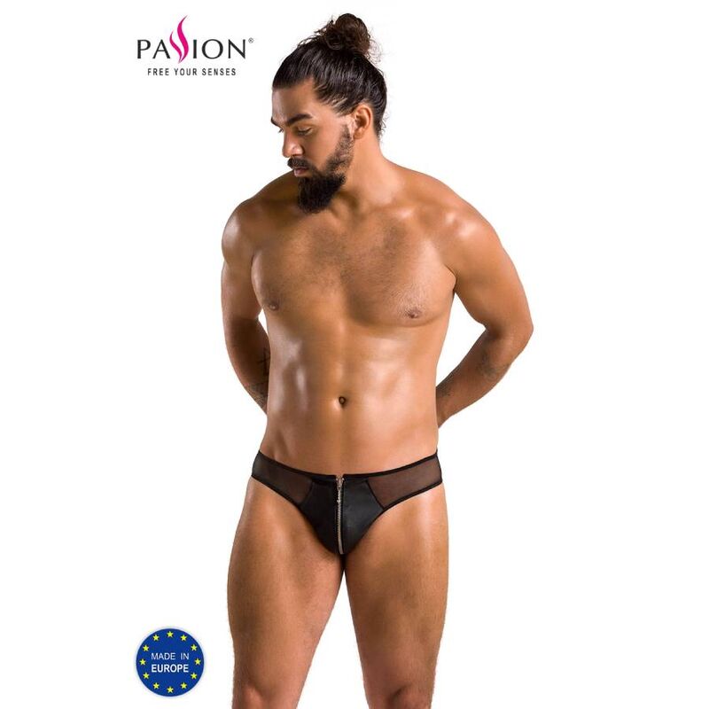 PASSION - 042 SLIP TIMMY NEGRO S/M Passion-042 Slip Timmy Schwarz, Polyurethan · Herrenunterwäsche