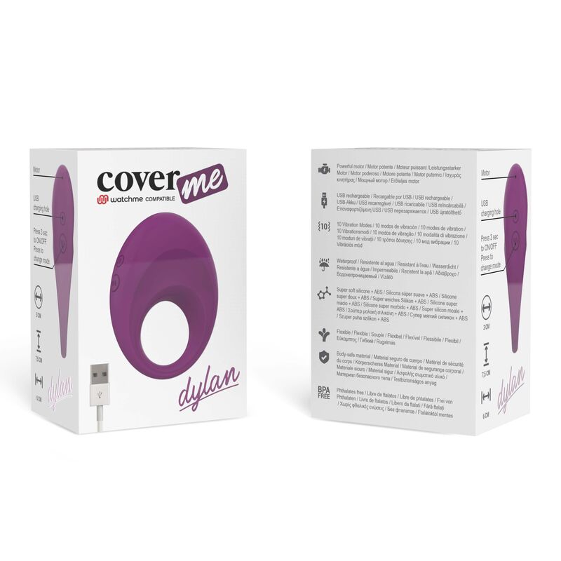 Coverme-Dylan Ring Wiederaufladbar + Watchme Fernbedienung-Silikon · Sextoys (Bild 6)