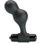 Mr Play-Anal vibrierende Stecker aus Silikon Schwarz-10 Geschwindigkeiten · Sextoys