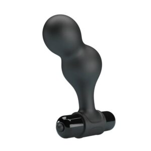 Mr Play-Anal vibrierende Stecker aus Silikon Schwarz-10 Geschwindigkeiten · Sextoys (Bild 2)
