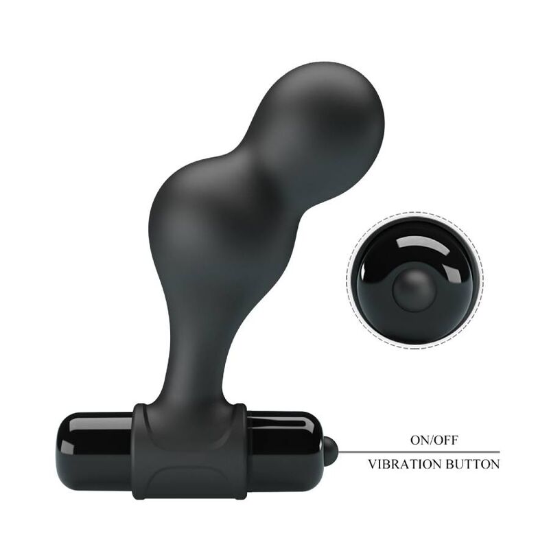 Mr Play-Anal vibrierende Stecker aus Silikon Schwarz-10 Geschwindigkeiten · Sextoys (Bild 5)
