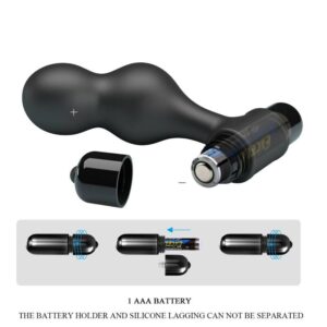 Mr Play-Anal vibrierende Stecker aus Silikon Schwarz-10 Geschwindigkeiten · Sextoys (Bild 7)