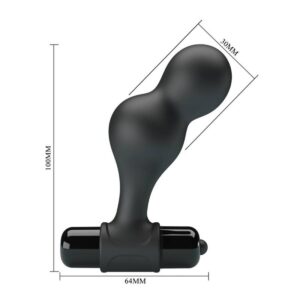 Mr Play-Anal vibrierende Stecker aus Silikon Schwarz-10 Geschwindigkeiten · Sextoys (Bild 8)