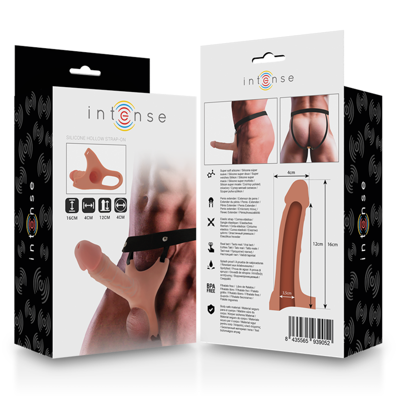Intense For Him-Harness Rohr mit Dildo in Silikon 16 X 3.5 cm · Strap-on & Harness (Bild 7)