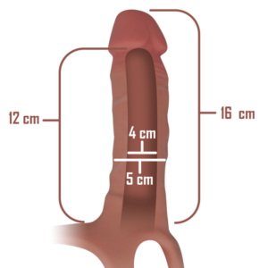 Intense For Him-Harness Rohr mit Dildo in Silikon 16 X 3.5 cm · Strap-on & Harness (Bild 6)