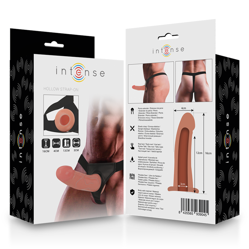 Intense For Him-Schlauchgurt mit Dildo 16 X 3 cm · Strap-on & Harness (Bild 2)