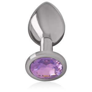 Intense Anal Toys-Analplug Metall Aluminium mit Lila Kristall · Spielzeug aus Glas & Metall (Bild 3)