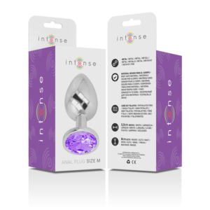 Intense Anal Toys-Analplug aus Aluminium mit Kristall-Lila, Größe · Spielzeug aus Glas & Metall (Bild 5)
