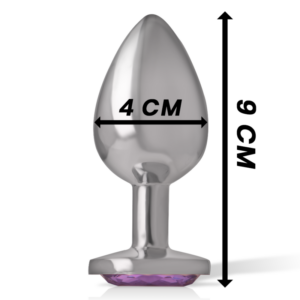 Intense Anal Toys-Analplug aus Aluminium mit Kristall-Lila, Größe L · Spielzeug aus Glas & Metall (Bild 6)