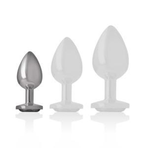 Intense Anal Toys-Analplug aus Aluminium mit Schwarz Kristall · Spielzeug aus Glas & Metall (Bild 4)
