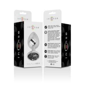 Intense Anal Toys-Analplug aus Aluminium mit Schwarz Kristall · Spielzeug aus Glas & Metall (Bild 6)